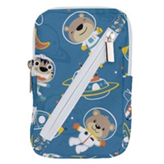 Seamless Pattern Funny Astronaut Outer Space Transportation Belt Pouch Bag (small) by Vaneshart