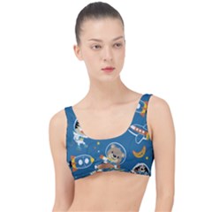 Seamless Pattern Funny Astronaut Outer Space Transportation The Little Details Bikini Top by Vaneshart