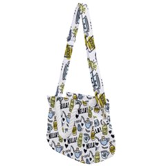 Everyday Things Pattern Rope Handles Shoulder Strap Bag by Vaneshart