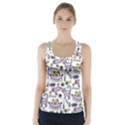 Hand Drawn Cute Cat Pattern Racer Back Sports Top View1