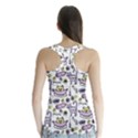 Hand Drawn Cute Cat Pattern Racer Back Sports Top View2