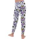 Hand Drawn Cute Cat Pattern Kids  Lightweight Velour Leggings View4