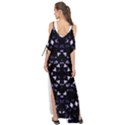 Dark Blue Ornament Pattern Design Maxi Chiffon Cover Up Dress View2