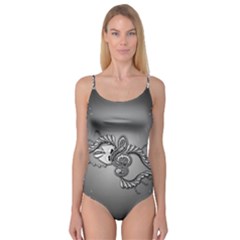 Decorative Clef, Zentangle Design Camisole Leotard  by FantasyWorld7