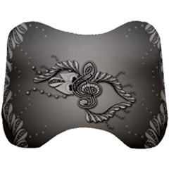 Decorative Clef, Zentangle Design Head Support Cushion by FantasyWorld7