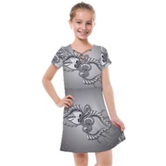 Decorative Clef, Zentangle Design Kids  Cross Web Dress by FantasyWorld7