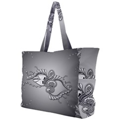 Decorative Clef, Zentangle Design Simple Shoulder Bag by FantasyWorld7