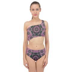 Sakura Wreath And Cherry Blossoms In Harmony Spliced Up Two Piece Swimsuit