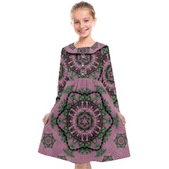 Sakura Wreath And Cherry Blossoms In Harmony Kids  Midi Sailor Dress