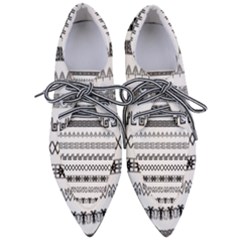 Borders Ikat Ethnic Frame Tribal Women s Pointed Oxford Shoes by Wegoenart