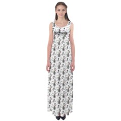 Musical Notes Pattern Empire Waist Maxi Dress by Wegoenart