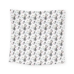 Musical Notes Pattern Square Tapestry (small) by Wegoenart