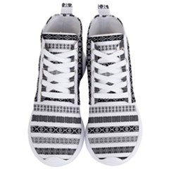 Borders Ikat Ethnic Frame Tribal Women s Lightweight High Top Sneakers by Wegoenart