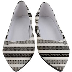 Borders Ikat Ethnic Frame Tribal Women s Block Heels 