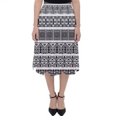 Borders Ikat Ethnic Frame Tribal Classic Midi Skirt by Wegoenart