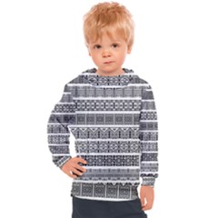 Borders Ikat Ethnic Frame Tribal Kids  Hooded Pullover