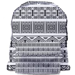 Borders Ikat Ethnic Frame Tribal Giant Full Print Backpack by Wegoenart