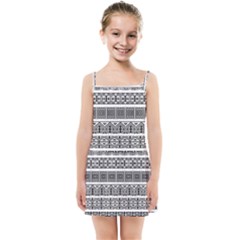 Borders Ikat Ethnic Frame Tribal Kids  Summer Sun Dress by Wegoenart