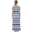 Borders Ikat Ethnic Frame Tribal High Waist Short Sleeve Maxi Dress View2