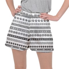 Borders Ikat Ethnic Frame Tribal Ripstop Shorts by Wegoenart