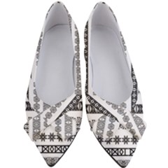 Borders Ikat Ethnic Frame Tribal Women s Bow Heels