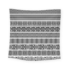 Borders Ikat Ethnic Frame Tribal Square Tapestry (small) by Wegoenart