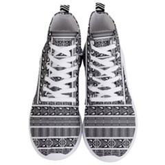 Borders Ikat Ethnic Frame Tribal Men s Lightweight High Top Sneakers by Wegoenart