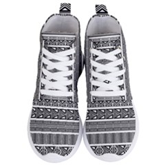 Borders Ikat Ethnic Frame Tribal Women s Lightweight High Top Sneakers by Wegoenart