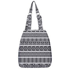 Borders Ikat Ethnic Frame Tribal Center Zip Backpack by Wegoenart