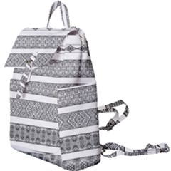 Borders Ikat Ethnic Frame Tribal Buckle Everyday Backpack by Wegoenart