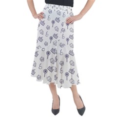 Cup Cake Cake Pattern Delicious Midi Mermaid Skirt by Wegoenart