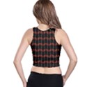 Red Silver Background Electric Racer Back Crop Top View2