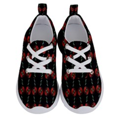 Red Silver Background Electric Running Shoes by Wegoenart