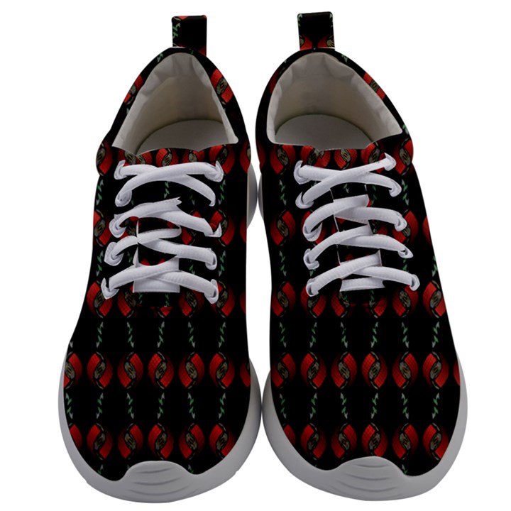 Red Silver Background Electric Mens Athletic Shoes