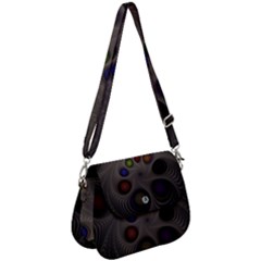 Fractal Fantasy Abstract Pattern Saddle Handbag