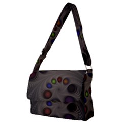 Fractal Fantasy Abstract Pattern Full Print Messenger Bag (l)