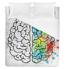 Brain Mind Psychology Idea Drawing Duvet Cover (queen Size) by Wegoenart