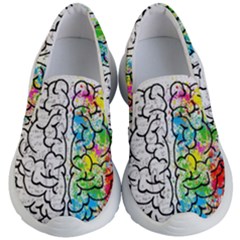 Brain Mind Psychology Idea Drawing Kids Lightweight Slip Ons by Wegoenart