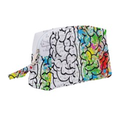 Brain Mind Psychology Idea Drawing Wristlet Pouch Bag (medium) by Wegoenart