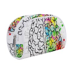 Brain Mind Psychology Idea Drawing Makeup Case (small) by Wegoenart