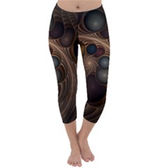 Fractal Fantasy Design Construction Capri Winter Leggings  by Wegoenart