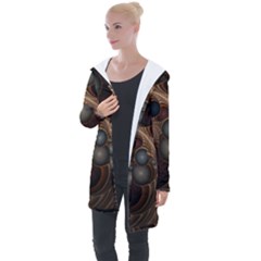 Fractal Fantasy Design Construction Longline Hooded Cardigan by Wegoenart