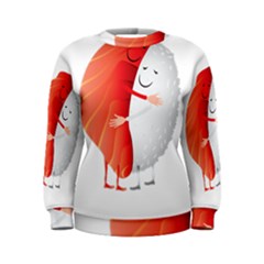 Cute Sushi Hug Fish Hugging Rice Women s Sweatshirt by SR88