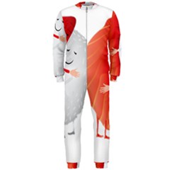 Cute Sushi Hug Fish Hugging Rice Onepiece Jumpsuit (men)  by SR88