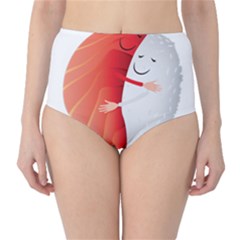 Cute Sushi Hug Fish Hugging Rice Classic High-waist Bikini Bottoms