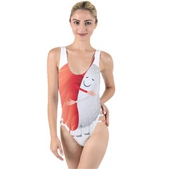 Cute Sushi Hug Fish Hugging Rice High Leg Strappy Swimsuit by SR88