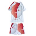 Cute Sushi Hug Fish Hugging Rice Kids  Swim Tee and Shorts Set View2