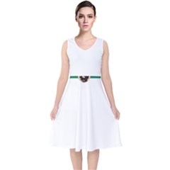 Che Guevara V-neck Midi Sleeveless Dress 