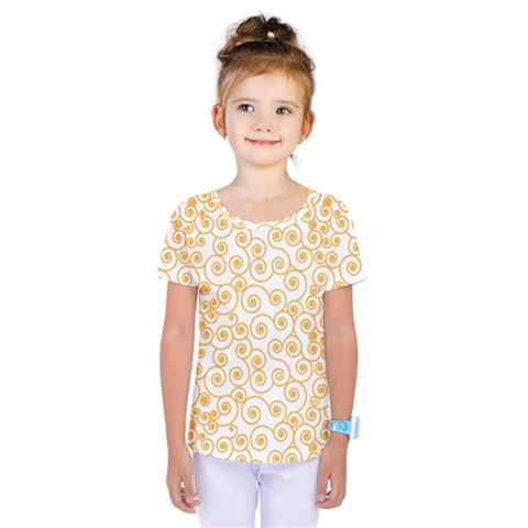 Spiral Pattern Fractal Texture Kids  One Piece Tee by Wegoenart