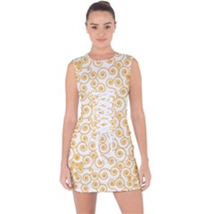 Spiral Pattern Fractal Texture Lace Up Front Bodycon Dress by Wegoenart